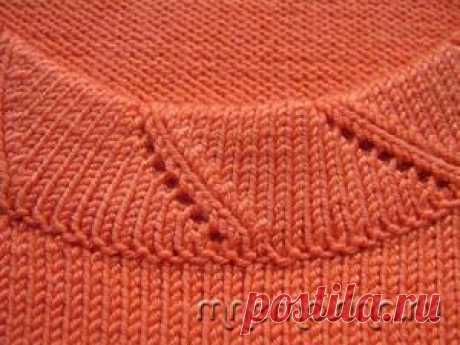 Вывязывание горловины спицами – как красиво обвязать свитер