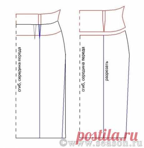 ​Юбка "тюльпан" с бантовыми складками