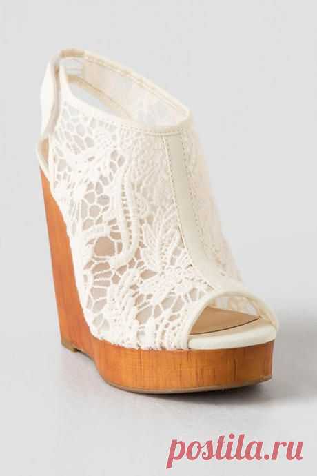 (54) Pinterest - Lucky Brand, Rezdah Crochet Wedge | Shoes