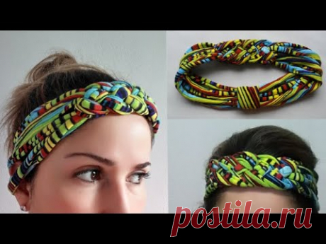 Vincha/turbante/diadema trenzada. - YouTube