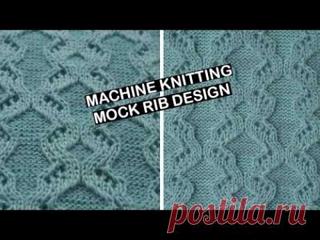 Machine knitting Design Idea - Mock Rib technique ( Brother double bed knitting)
