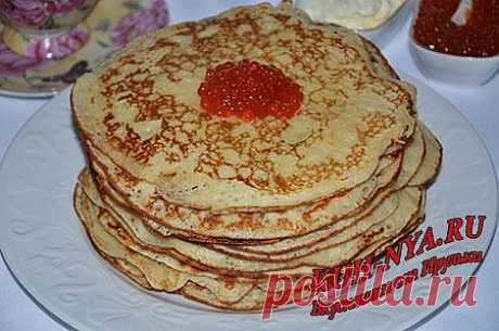 Манные дрожжевые блины