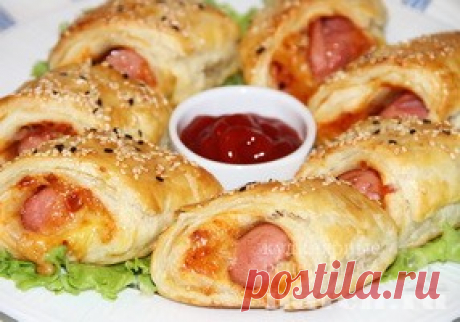 Слойки с сосисками и сыром | Фоторецепт с подробным описанием от Харч.ру