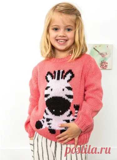 Zebra intarsia sweater