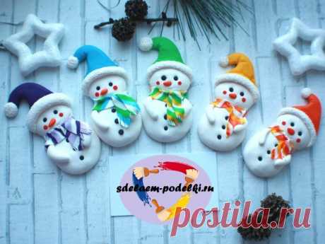 Cнеговик из полимерной глины | 25 фото | Snowman polymer clay