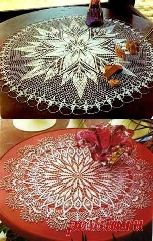 Коллекция салфеток из журнала Crochet tablecloth