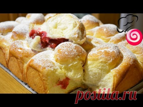 Сдобные Сладкие Булочки с Малиной