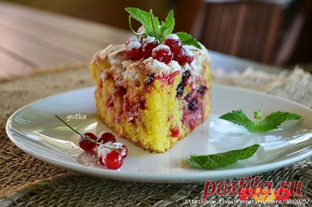 Необыкновенно вкусный летний пирог с красной смородиной и безе - просто бомба! взрыв вкуса!