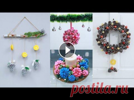 6 Christmas Decoration Ideas at Home using Pine Cones! Diy Christmas ► Subscribe HERE: https://bit.ly/FollowDiyBigBoom...