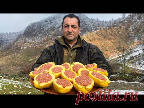 Необыкновенно Вкусная Фаршированная Айва приготовленная в далекой горной деревне