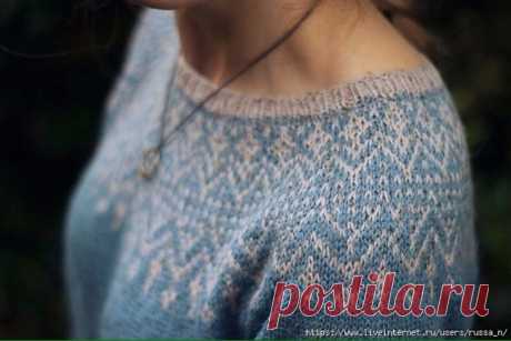 Нежный жаккардовый свитер от Rachel Brockman (Вязание спицами) – Журнал Вдохновение Рукодельницы