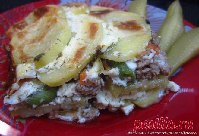 Запеканка с фаршем и овощами