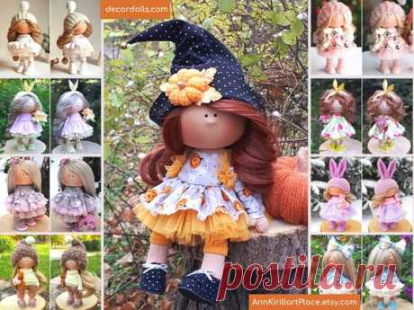 Halloween Art Doll Witch Tilda Doll AnnKirillartPlace Doll | Etsy Hello, dear visitors!  This is handmade soft doll created by Master Yana (Cheboksari, Russia). Doll is made by Order. Order processing time is 5-12 days. Doll can SIT only, with basis. All dolls on the photo are made by master Yana. You can find them in our shop using masters name: