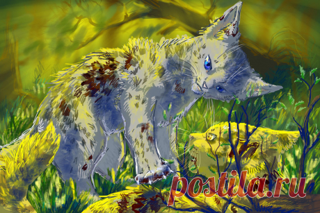 Ashfur and Lionpaw. Warriors by Romashik-arts on DeviantArt
