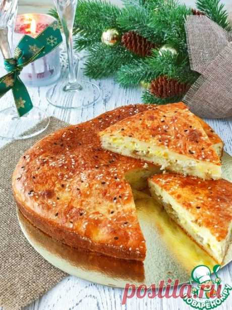 Наливной пирог с капустой и яйцом Кулинарный рецепт