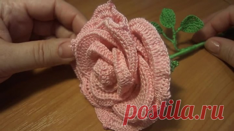 Большая роза Часть 1 Rose Crochet Part 1