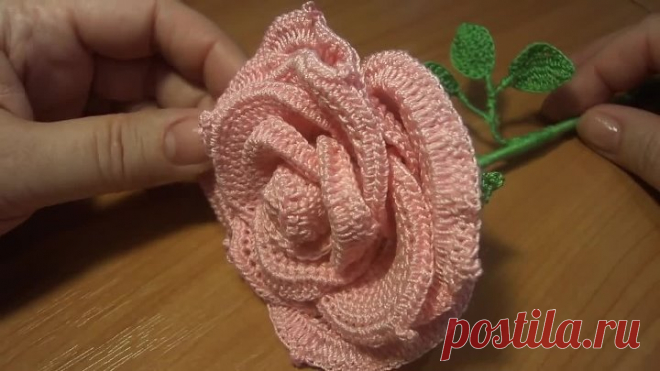 Большая роза Часть 1 Rose Crochet Part 1