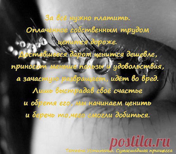 За всё нужно платить...