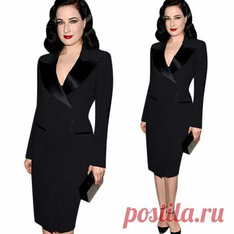 2016 Fashion Women Elegant Lapel Satin Turn down Collar Zipper Wear to Work Business Sheath Solid Pencil Office Dress Plus Size-in Dresses from Women's Clothing &amp; Accessories on Aliexpress.com | Alibaba Group