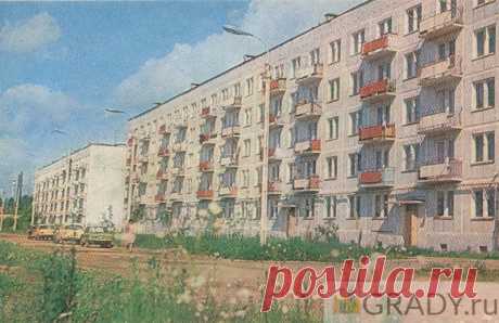 Шуя, Россия - Поселок Победа - крупнейший жилой массив города - 1986-й год - г3265 | GRADY.ru