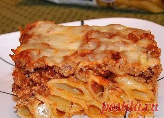 Как приготовить макароны, запеченные с мясом и сыром - рецепт, ингридиенты и фотографии