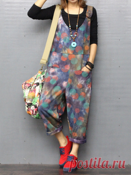 O-NEWE Casual Printed Strap Pockets Jumpsuits For Women  Your friend shared a fashion website for you and give you $60 coupons! Claim it now.