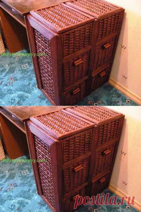 комод из газетных трубочек.