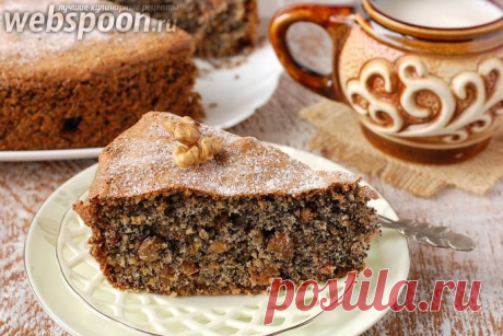 Пирог &quot;Мазурка&quot; с фото | Рецепт пирога Мазурка | Пирог с маком и изюмом на Webspoon.ru