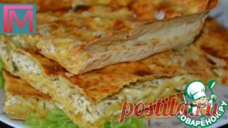 Ленивые хачапури с творогом и чесноком - кулинарный рецепт