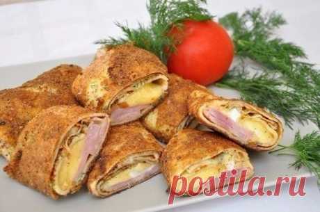 Блинчики с начинкой в паниpовке