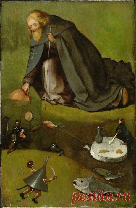 Jheronimus Bosch: The Temptation of Saint Anthony (версия Канзас-Сити, 1500-1510)