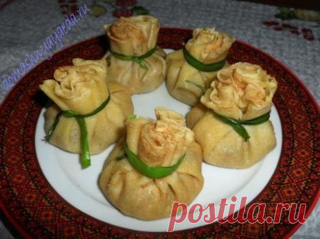 Мешочки из блинчиков с курицей и грибами | 4vkusa.ru