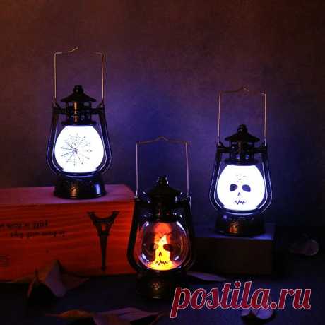 Led portable retro electronic skeleton light smoke-free wedding party halloween props decoration light halloween Sale - Banggood.com