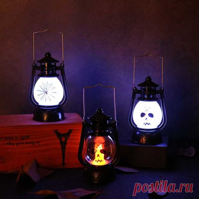 Led portable retro electronic skeleton light smoke-free wedding party halloween props decoration light halloween Sale - Banggood.com