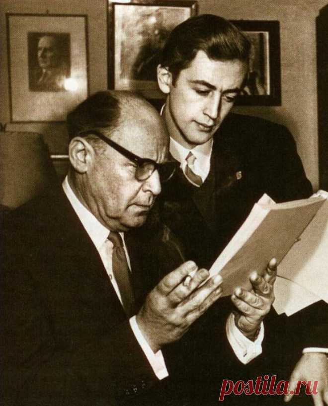 Борис Ливанов с сыном Василием
