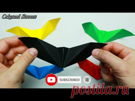 Как сделать летучая мышь на Хэллоуин Оригами
