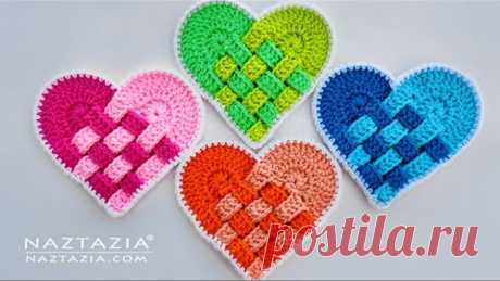 How to Crochet Woven Heart by Naztazia