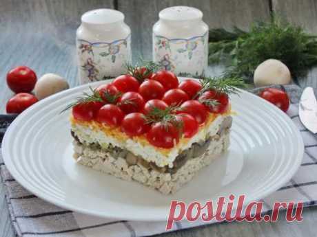 Салат «Красная шапочка» с помидорами черри — рецепт с фото пошагово