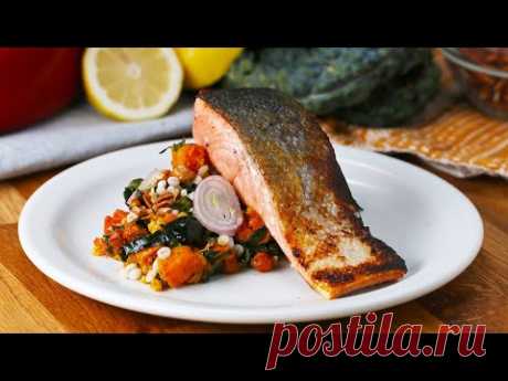 Seared Salmon with Smoky Squash Salad