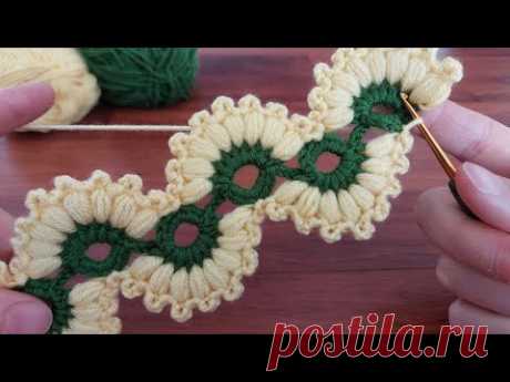 Wow! SUPER IDEA! How to make eye catching crochet hair band ✔Süper fikir göz alıcı tığ işi saç bandı
