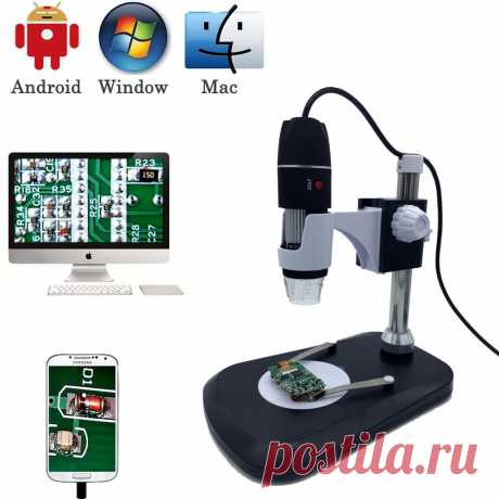 Amazon.com: USB Цифровой микроскоп камера, Jiusion 40-1000X портативный увеличение эндоскоп 8шт LED с адаптером профессиональный стенд, совместимый с Mac Window XP 7 8 10 OTG Android: Камера и фото