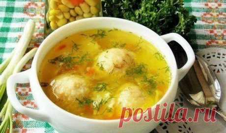 Суп с сырными шариками