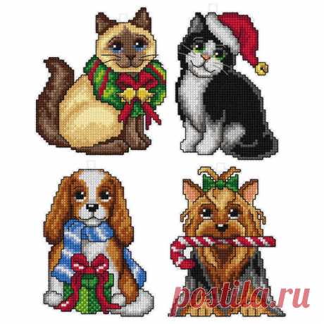 Orchidea Cats & Dogs Christmas Plastic Canvas Kit  