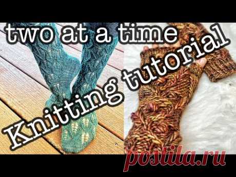 Knitting tutorial: Learn to knit two at a time for gloves and socks!
