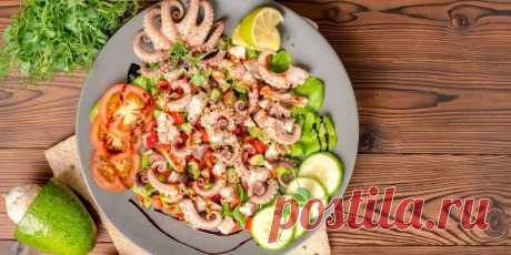 Салат с осьминогами и овощами Ингредиенты