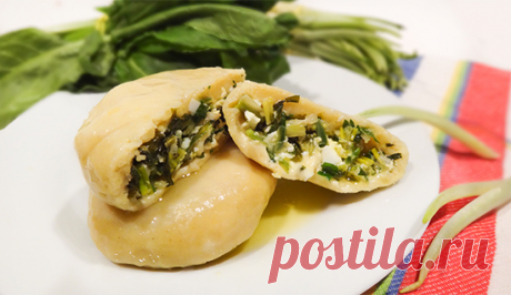 Холтмаш с черемшой (Chechen Dumplings with Wild Herbs and Cheese – ХьолтIмаш)