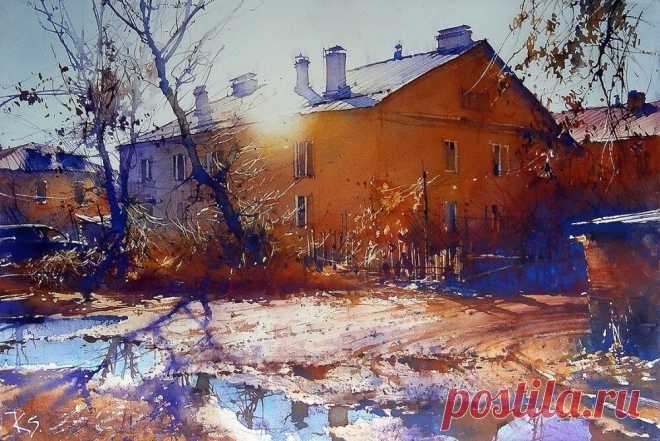 Художник Вячеслав Курсеев, акварель