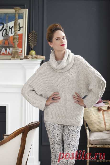 Patchwork Sweater With Cowl by Tanja Steinbach - Vogue Knitting, Holiday 2013