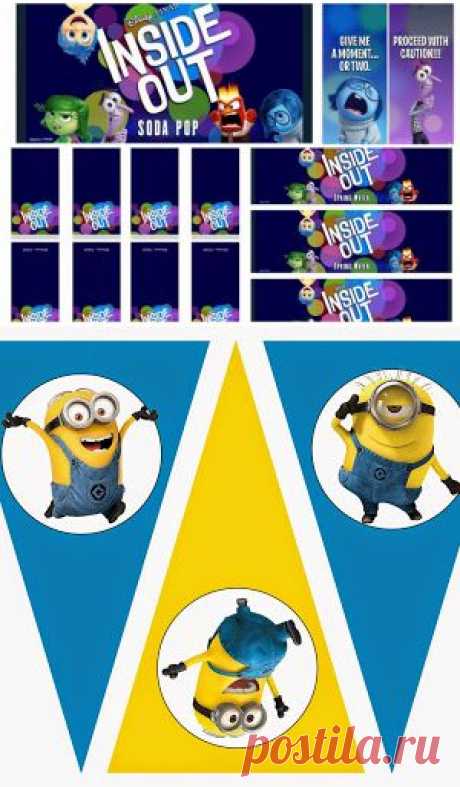 Fiesta de Del Revés o Inside Out: Etiquetas para Candy Bar para Imprimir Gratis. | Ideas y material gratis para fiestas y celebraciones Oh My Fiesta!