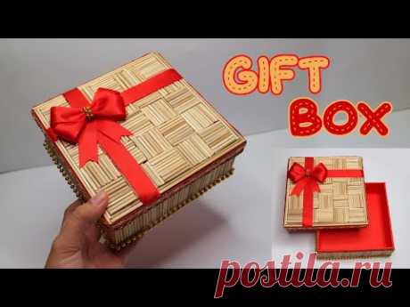 Ide kreatif Wadah serba guna | Kreasi kotak yang sangat cantik dari Tusuk sate | Bamboo stick craft
